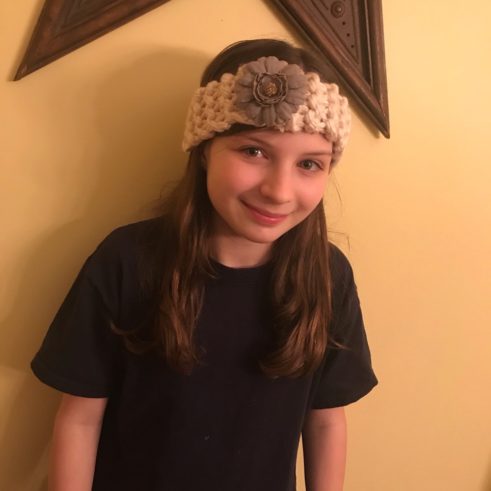 Hand knitted headband